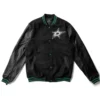 Dallas Stars Letterman Black Wool & Leather Varsity Jacket