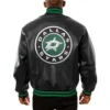 Dallas Stars Full Leather Black Varsity Jacket - Image 2