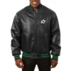 Dallas Stars Full Leather Black Varsity Jacket