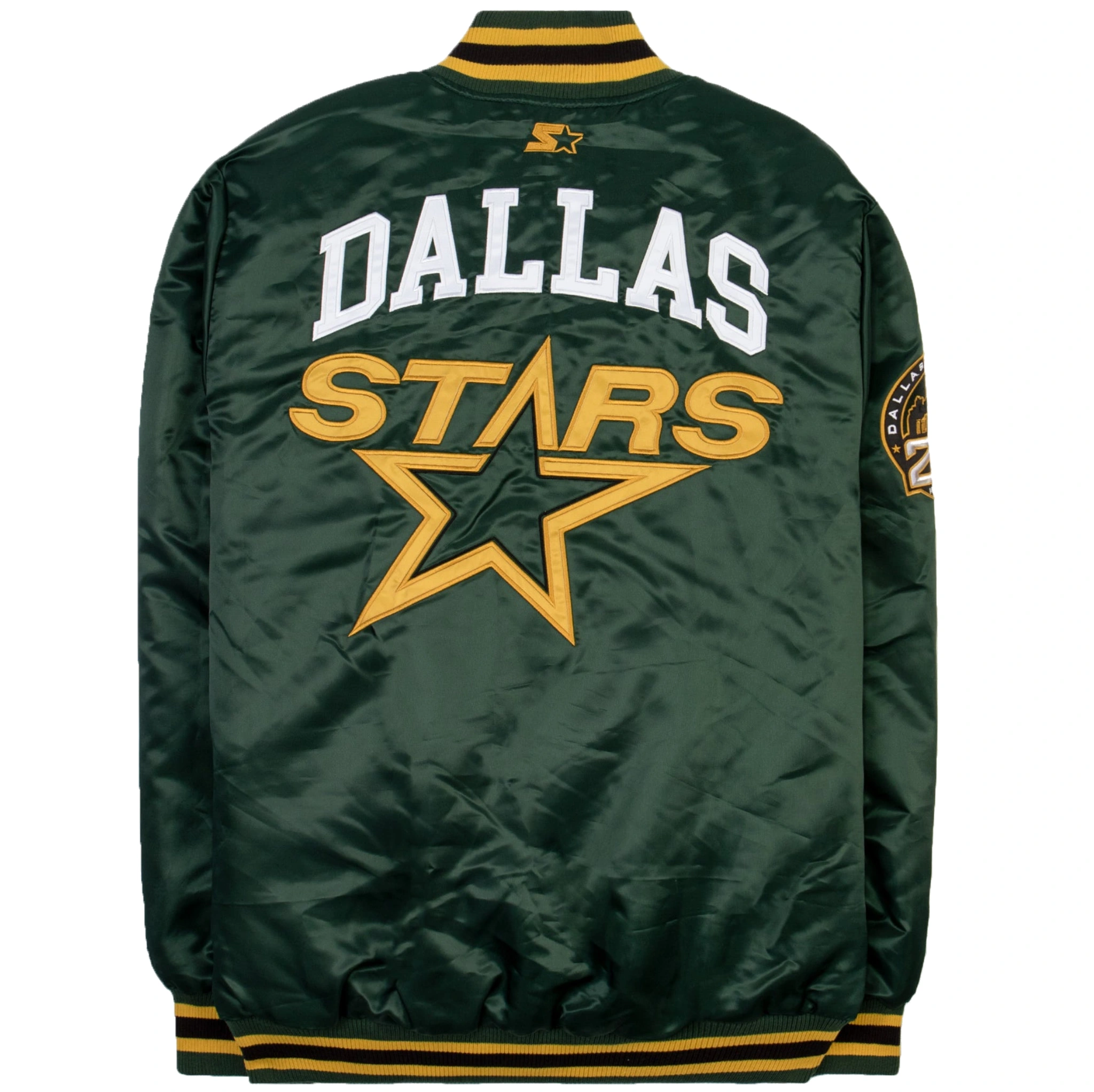 Dallas Stars Bomber Full-Snap Satin Varsity Jacket - Image 2