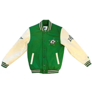 Dallas Stars Prospect Letterman Green/Cream Varsity Jacket