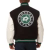 Dallas Stars Two Tone Wool & Leather Varsity Jacket - Image 2