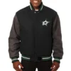 Dallas Stars Two Tone Black/Charcoal Grey Wool Varsity Jacket