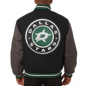 Alternative view of Dallas Stars Two Tone Full Wool Varsity Jacket