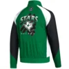 Dallas Stars adidas Retro Full-Snap Satin Varsity Jacket Green & Black - Image 2