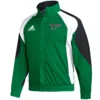 Dallas Stars adidas Retro Full-Snap Satin Varsity Jacket Green & Black