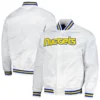 Denver Nuggets Throwback Wordmark Classic Rib Satin Varsity Jacket - Image 3