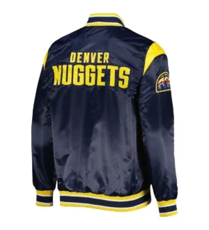 Alternative view of Denver Nuggets Prime Time Letterman Varsity Baseball Jacket