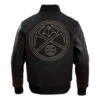 Denver Nuggets Triple Black NBA Finals Champions Wool & Leather Varsity Jacket - Image 2