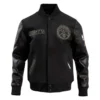 Denver Nuggets Triple Black NBA Finals Champions Wool & Leather Varsity Jacket