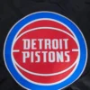 Detroit Pistons Wordmark Big Logo Black Satin Varsity Jacket - Image 5