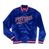 Detroit Pistons Lightweight Raglan Blue Varsity Jacket