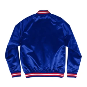 Alternative view of Detroit Pistons Lightweight Raglan Blue Varsity Jacket