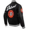 Detroit Pistons Pro Standard Black 2023/24 City Edition Wool & Leather Varsity Jacket - Image 2