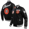 Detroit Pistons Pro Standard Black 2023/24 City Edition Wool & Leather Varsity Jacket - Image 5
