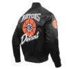 Detroit Pistons Pro Standard City Edition 2023/24 Black Varsity Jacket - Image 2