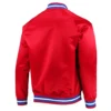 Detroit Pistons Red Lightweight Raglan Varsity Jacket - Image 2