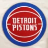 Detroit Pistons Retro Classic Rib Cream Satin Varsity Jacket - Image 6