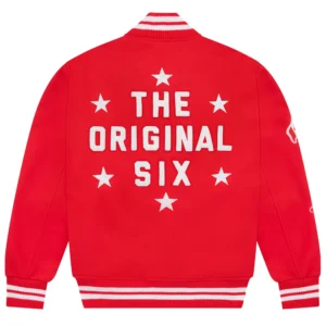 Alternative view of Detroit Red Wings OVO Full-Snap Wool Varsity Jacket