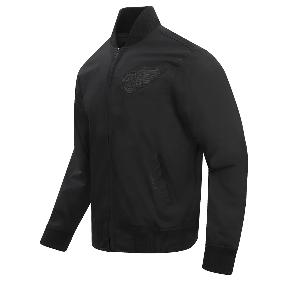 Detroit Red Wings Neutral Satin Varsity Jacket - Image 2