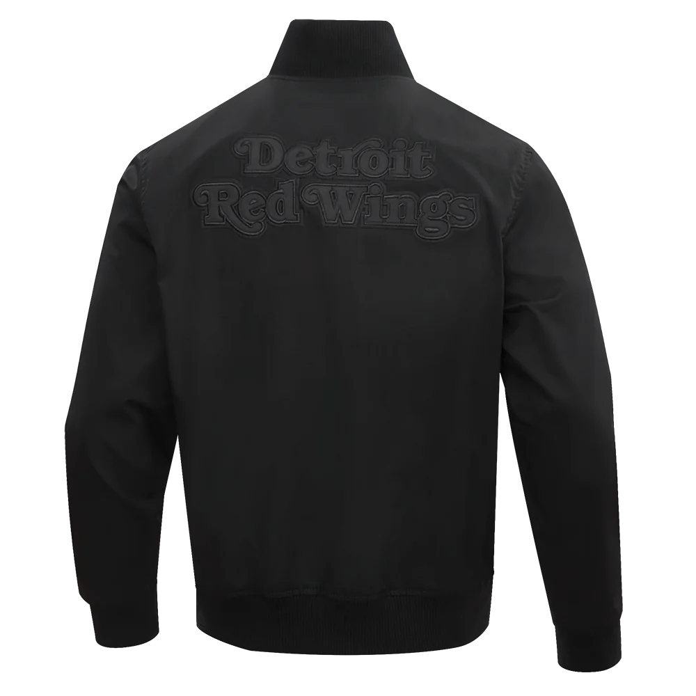 Detroit Red Wings Neutral Satin Varsity Jacket - Image 4