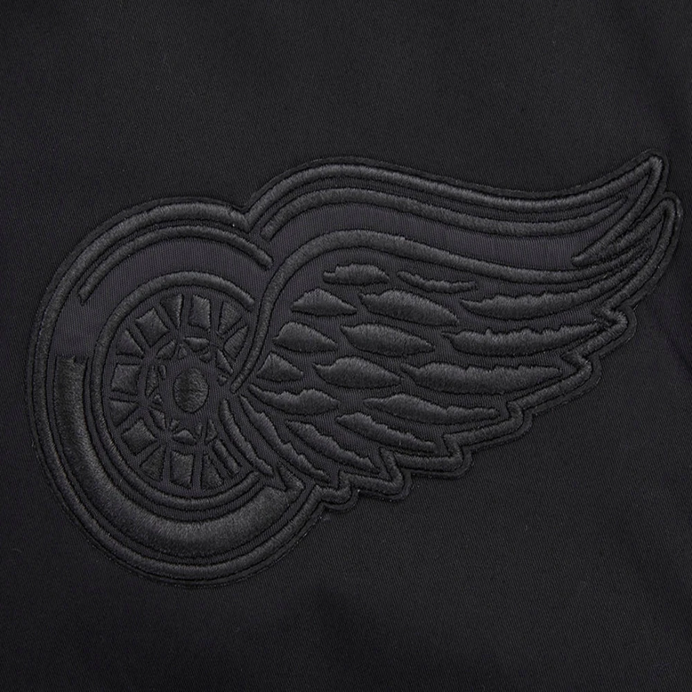 Detroit Red Wings Neutral Satin Varsity Jacket - Image 6