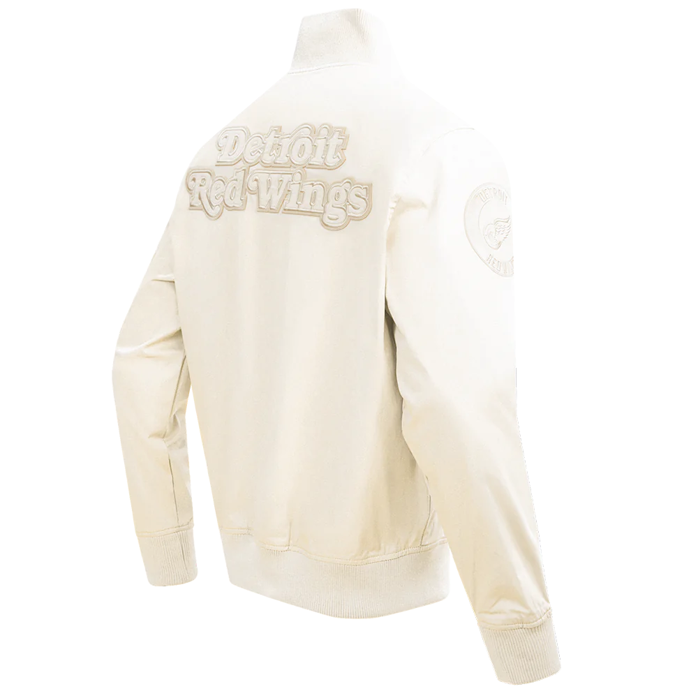 Detroit Red Wings Neutral Satin Varsity Jacket - Image 3
