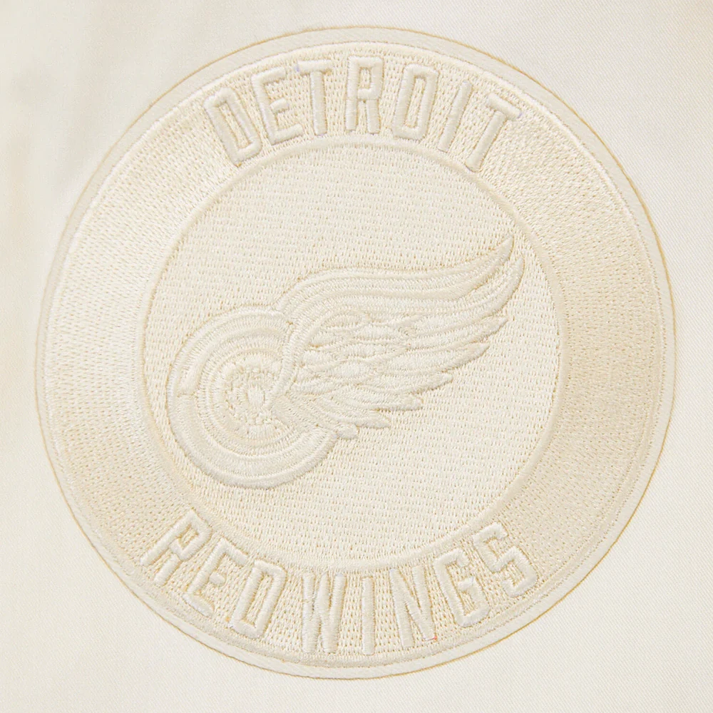 Detroit Red Wings Neutral Satin Varsity Jacket - Image 5