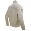 Detroit Red Wings Neutral Satin Varsity Jacket - Image 3