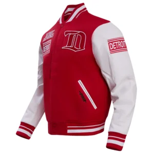 Alternative view of Detroit Red Wings Retro Classic Red/White Varsity Jacket