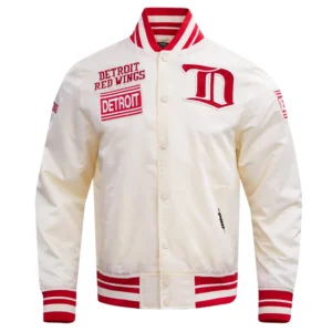 Detroit Red Wings Retro Classic Satin Varsity Jacket
