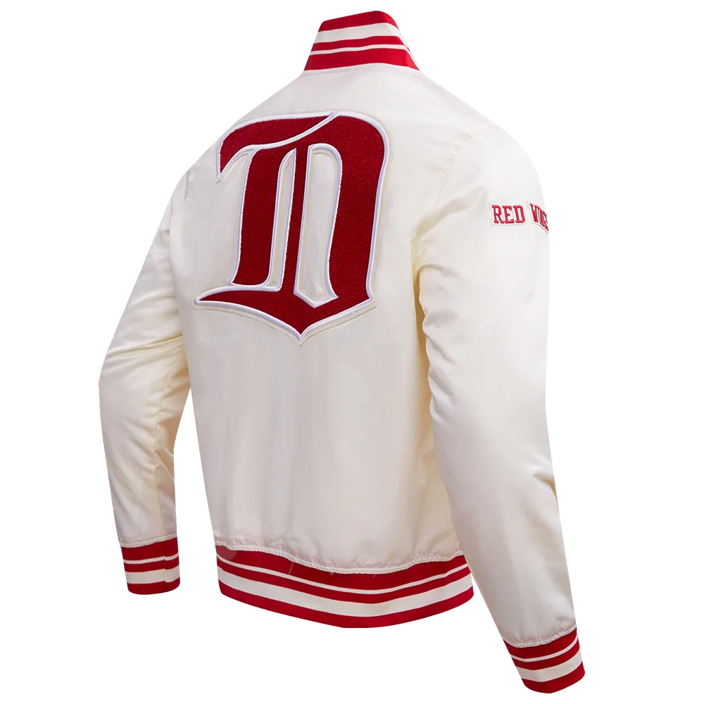 Detroit Red Wings Retro Classic Satin Varsity Jacket - Image 3