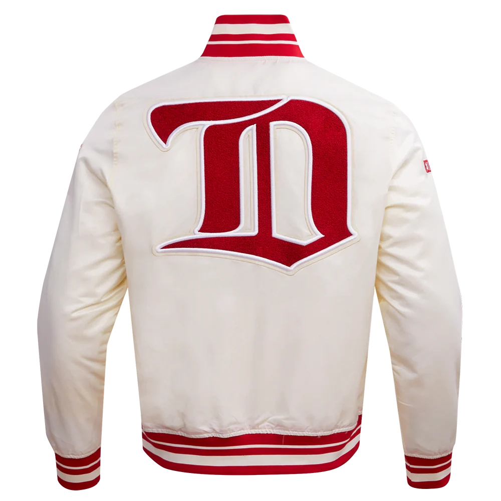 Detroit Red Wings Retro Classic Satin Varsity Jacket - Image 4