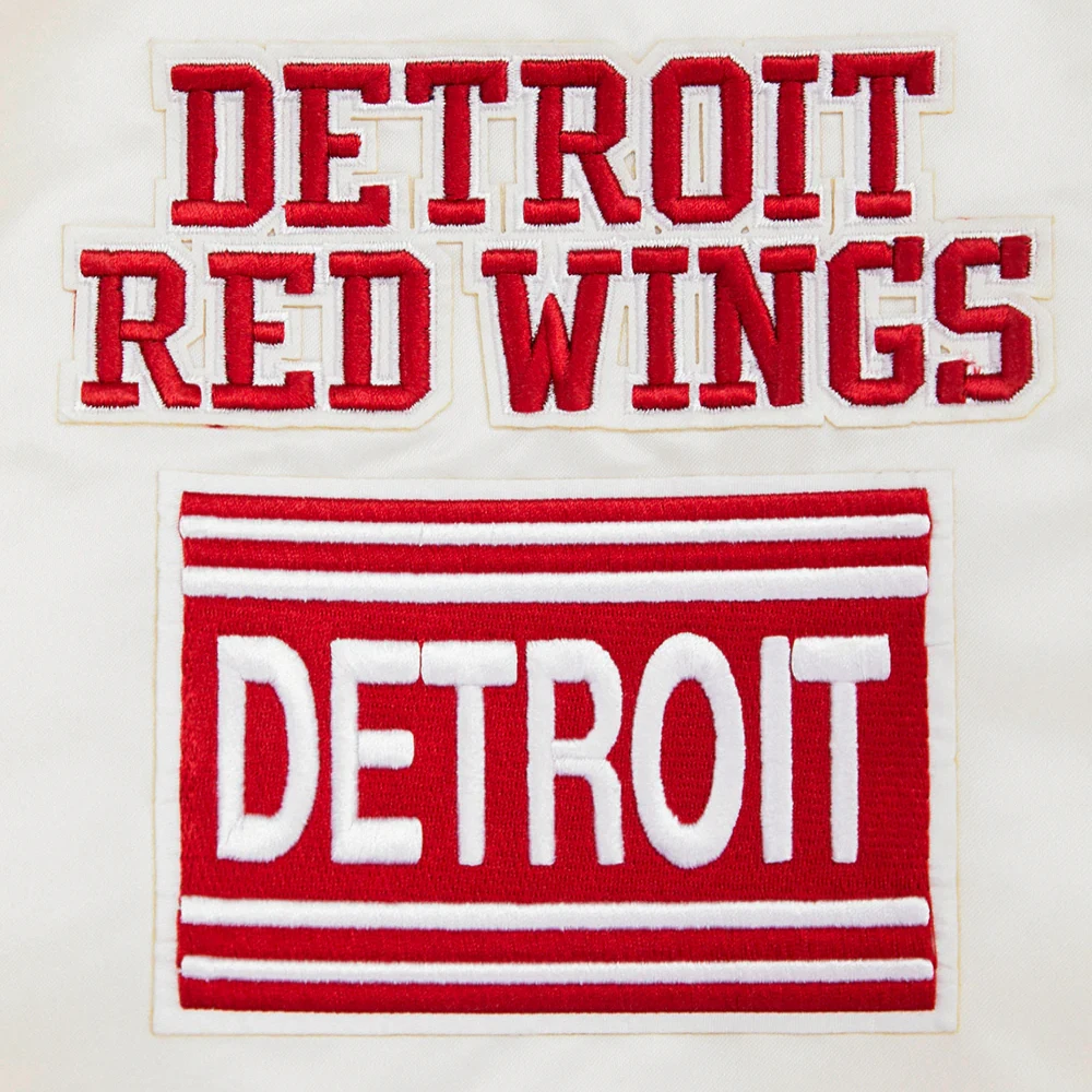 Detroit Red Wings Retro Classic Satin Varsity Jacket - Image 6