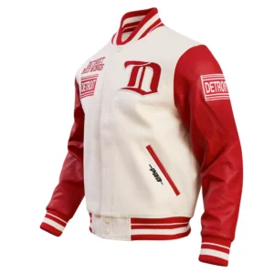 Alternative view of Detroit Red Wings Men's Retro Classic Wool & Leather Varsity Jacket