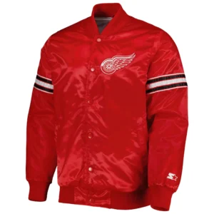 Detroit Red Wings The Power Forward Satin Varsity Jacket