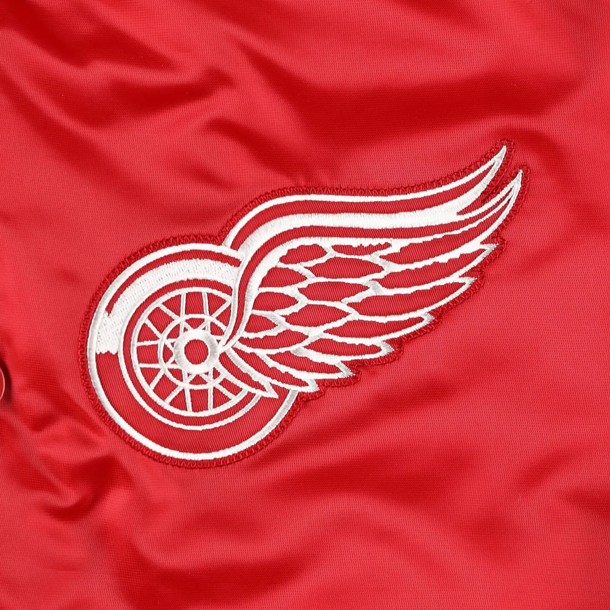 Detroit Red Wings The Power Forward Satin Varsity Jacket - Image 3