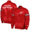 Detroit Red Wings The Power Forward Satin Varsity Jacket - Image 4