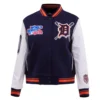 Detroit Tigers Classic Women's Baseball Team Players Wool & Leather Varsity Jacket