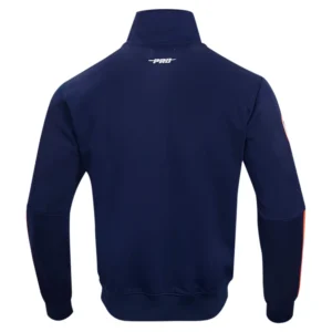 Alternative view of Detroit Tigers Fast Lane Full-Zip Polyester Varsity Navy Jacket
