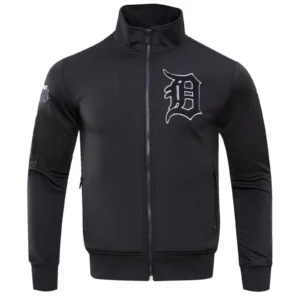 Detroit Tigers Neutral Pro Standard Full-Zip Black Polyester Varsity Jacket