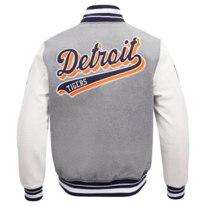 Alternative view of Detroit Tigers Pro Standard Script Tail Classic Wool & Leather Varsity Jacket