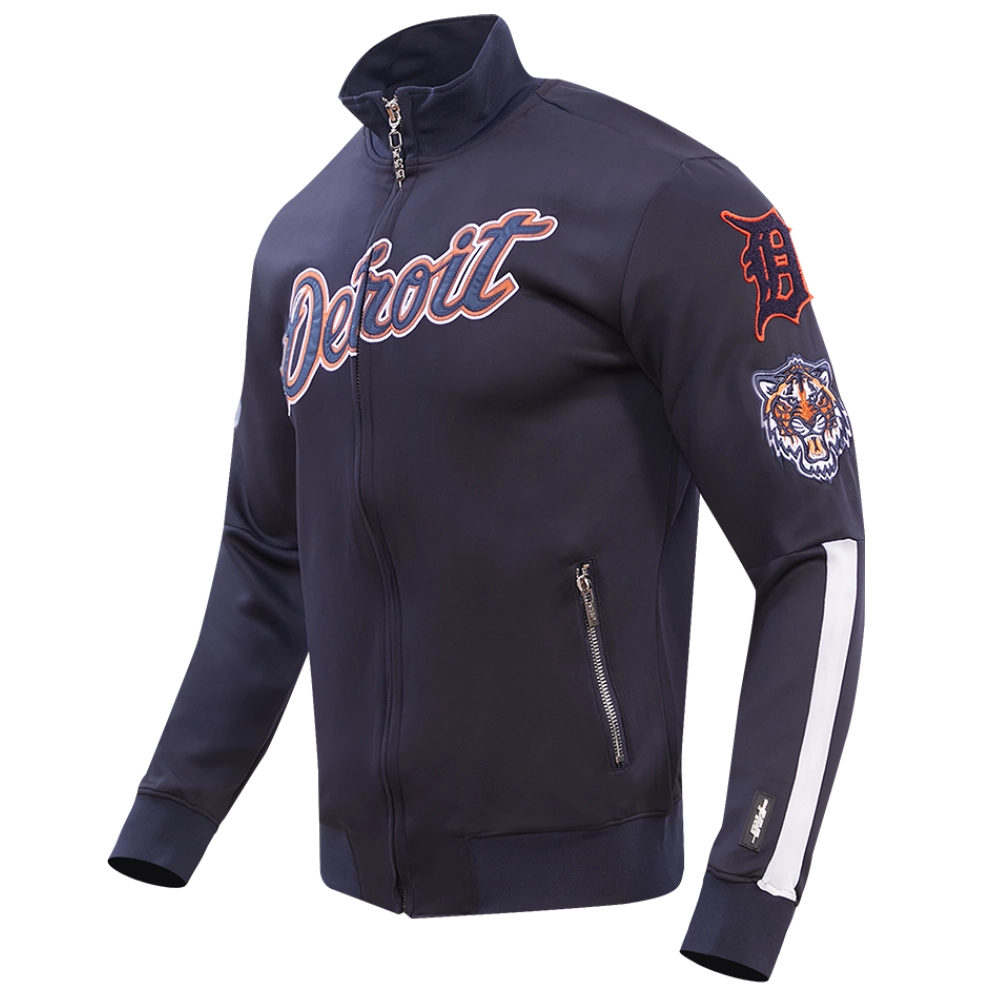Detroit Tigers Neutral Stand Up Collar Polyester Varsity Jacket - Image 3