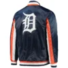Detroit Tigers Starter Navy The Ace Full-Snap Satin Varsity Jacket - Image 2