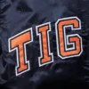 Detroit Tigers Starter Navy The Ace Full-Snap Satin Varsity Jacket - Image 3