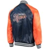 Detroit Tigers Starter The Lead Off Hitter Full-Snap Satin Varsity Jacket - Image 2