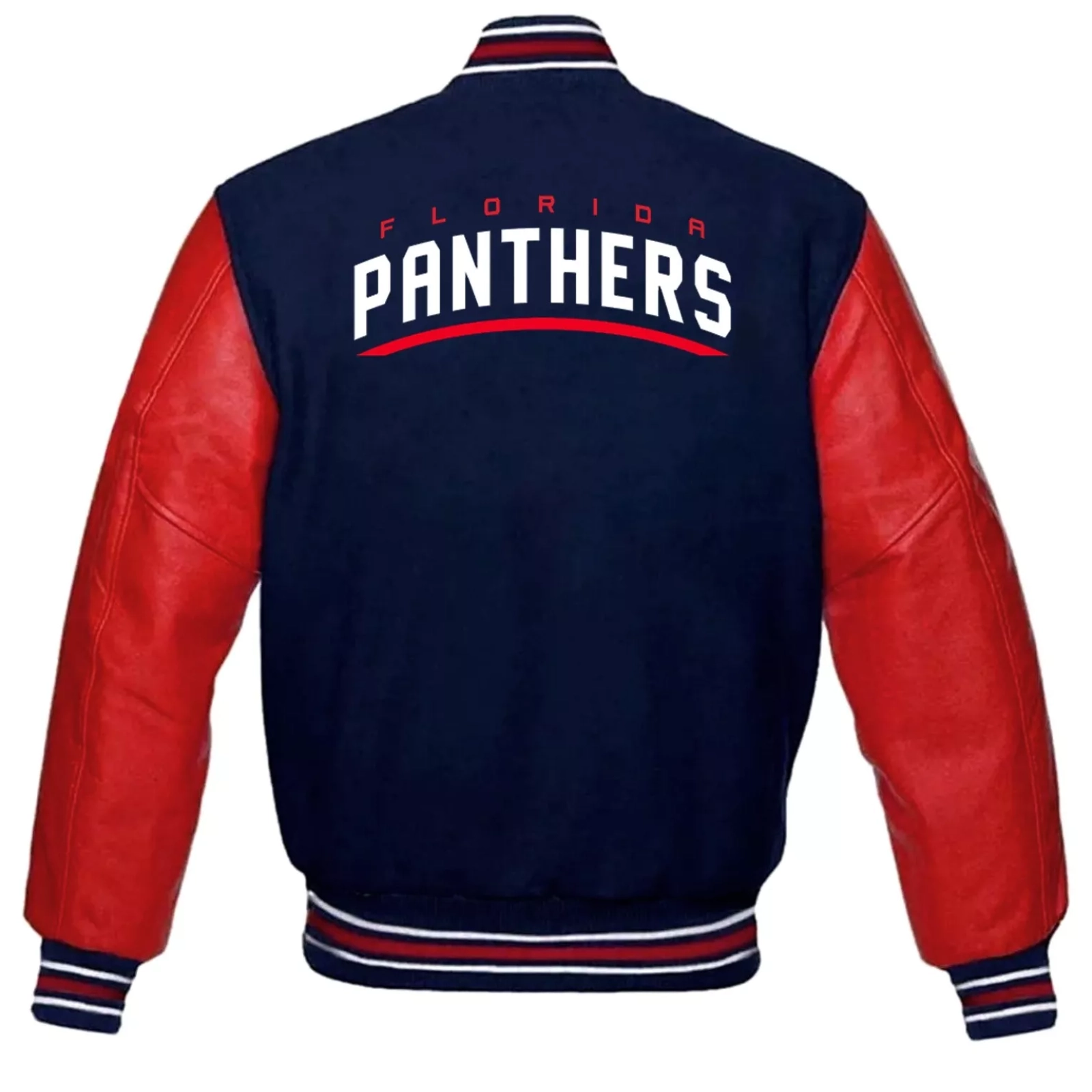 Florida Panthers Letterman Full-Snap Wool & Leather Varsity Jacket - Image 2
