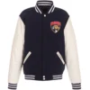 Florida Panthers Wool & Leather Reversible Varsity Jacket