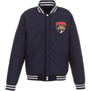 Alternative view of Florida Panthers Wool & Leather Reversible Varsity Jacket