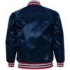 Florida Panthers Ace Defender Full-Snap Satin Varsity Navy Jacket - Image 2